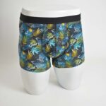 شورت مشکی طرح دار برگ کمر مشکی LC waikiki