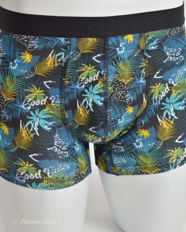 شورت مشکی طرح دار برگ کمر مشکی LC waikiki
