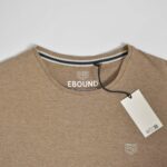 تیشرت نخی مردانه قهوه ای راه راه Ebound