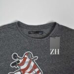 تیشرت نخی مردانه طوسی Piazzaitalia