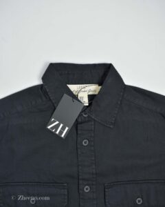 پیراهن کتان آستین بلند H&M