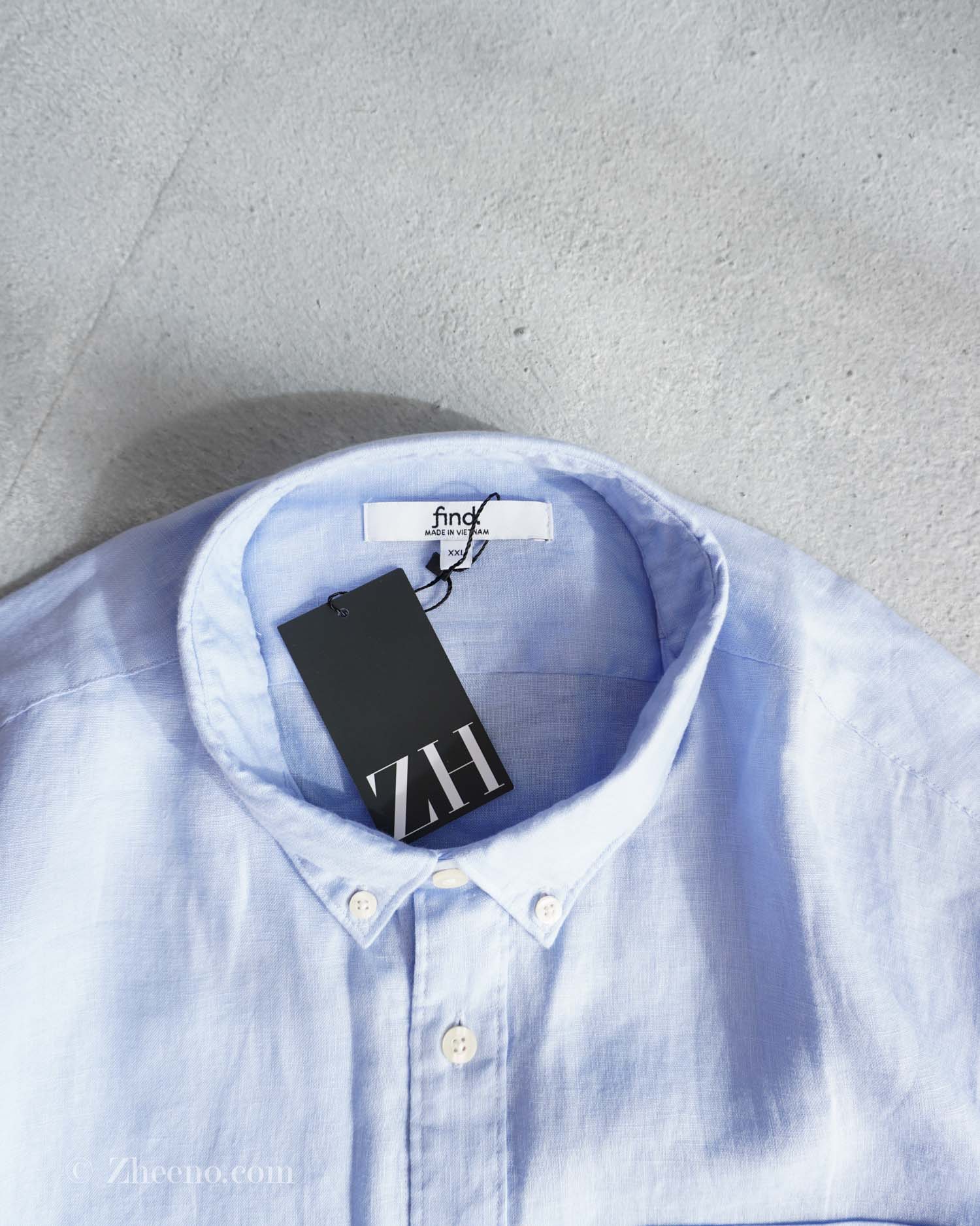 zhcp-1002 پیراهن لینن آستین کوتاه Find - Image 3