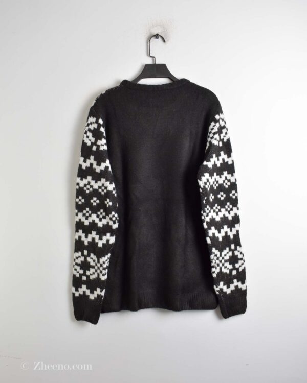 بافت وینتیج مشکی طرح دار - Image 9