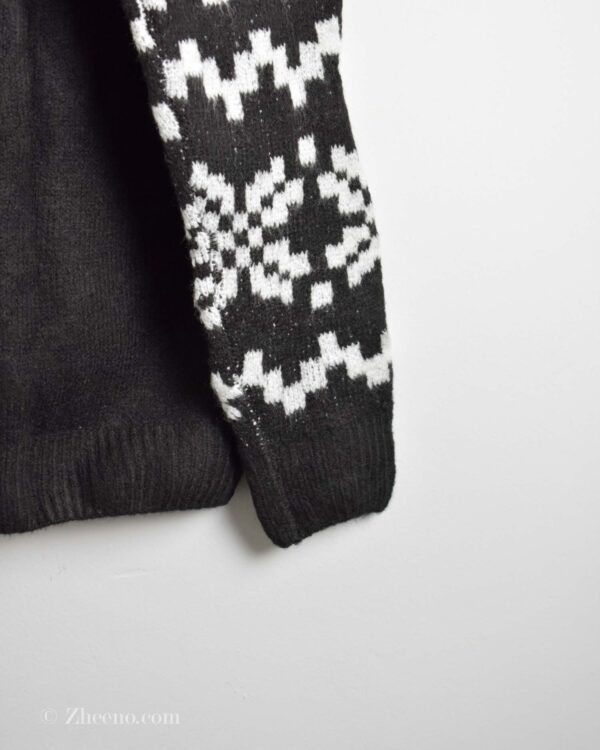 بافت وینتیج مشکی طرح دار - Image 10