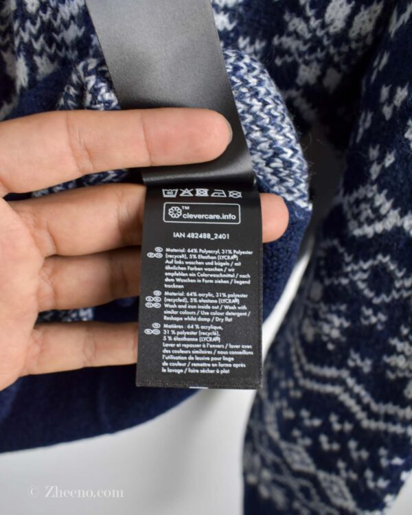 بافت وینتیج سرمه ای طرح دار - Image 7