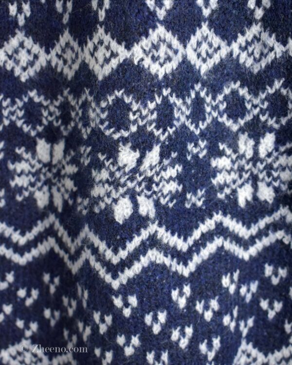 بافت وینتیج سرمه ای طرح دار - Image 9