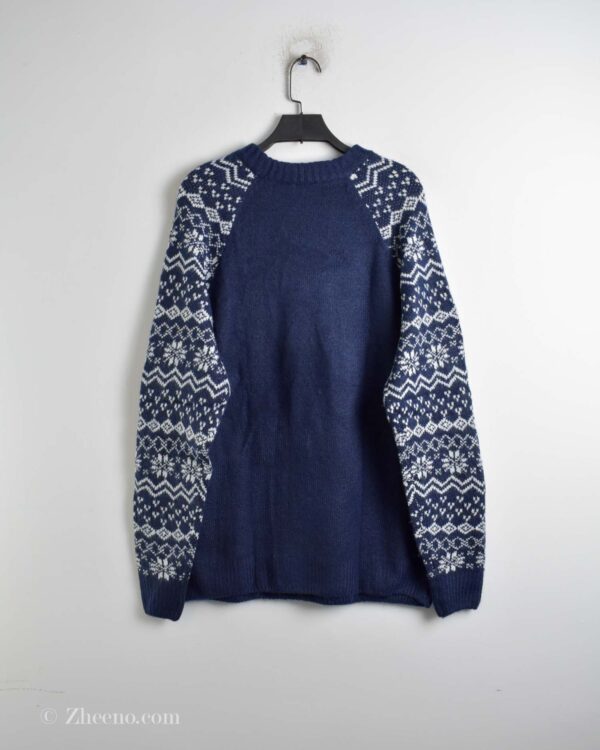 بافت وینتیج سرمه ای طرح دار - Image 10