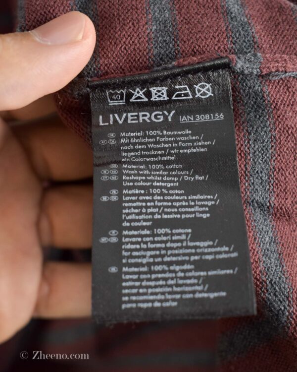 بافت راه راه یقه گرد Livergy