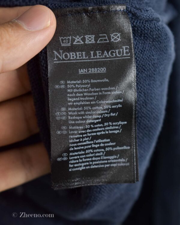 بافت یقه هفت سرمه‌ای تیره Nobel League