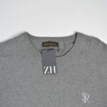 بافت یقه گرد طوسی Stefano Ricci