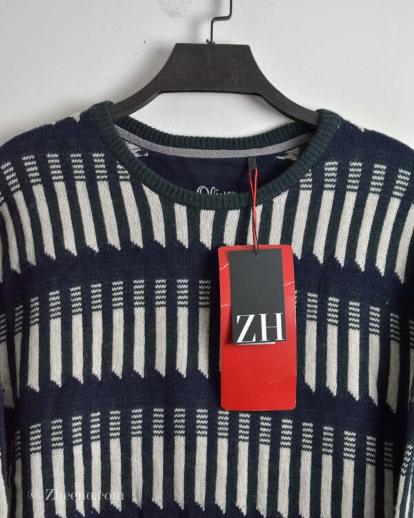 بافت یقه گرد طرح دار S.oliwen