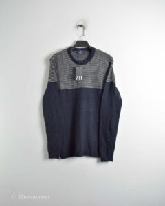 بافت یقه گرد سرمه ای تیره Rubys