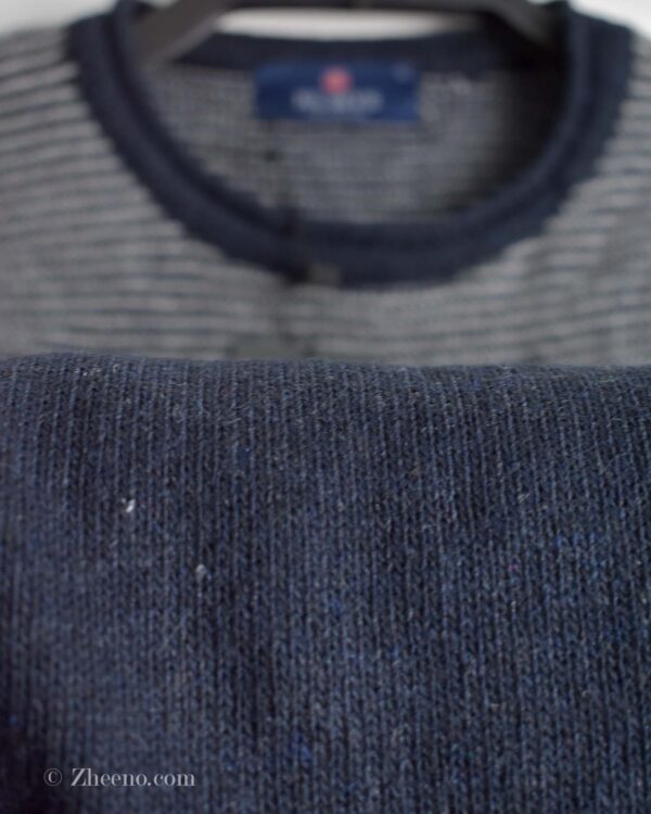 بافت یقه گرد سرمه ای تیره Rubys