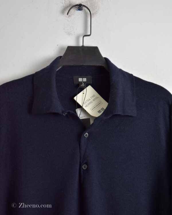 بافت سه دکمه سرمه ای تیره Uniqlo