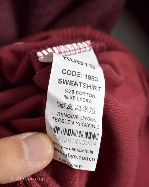 بافت یقه هفت عنابی Rubys