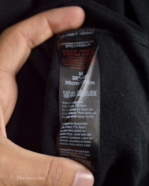 بافت یقه هفت مشکی Burton