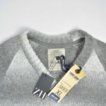 بافت درشت یقه هفت طوسی سفید 86-98