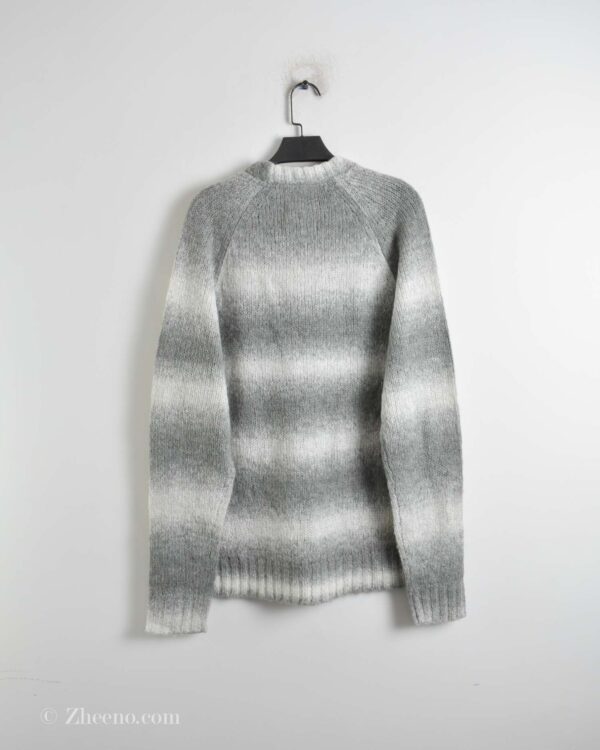 بافت درشت یقه هفت طوسی سفید 86-98