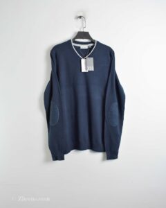 بافت سرمه ای یقه هفت ساده Nobel League