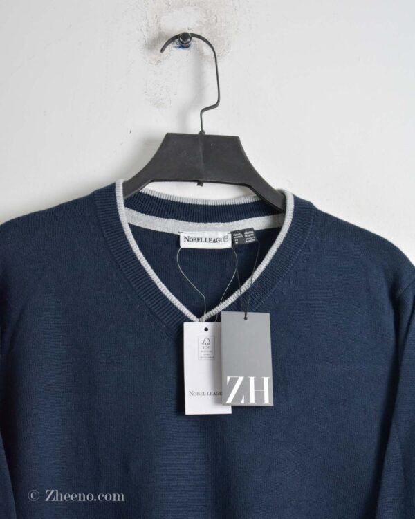 بافت سرمه ای یقه هفت ساده Nobel League