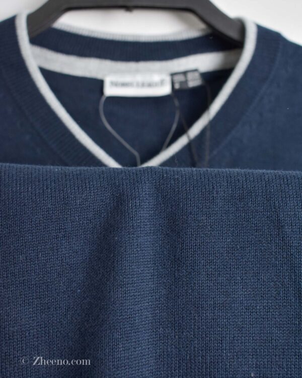 بافت سرمه ای یقه هفت ساده Nobel League