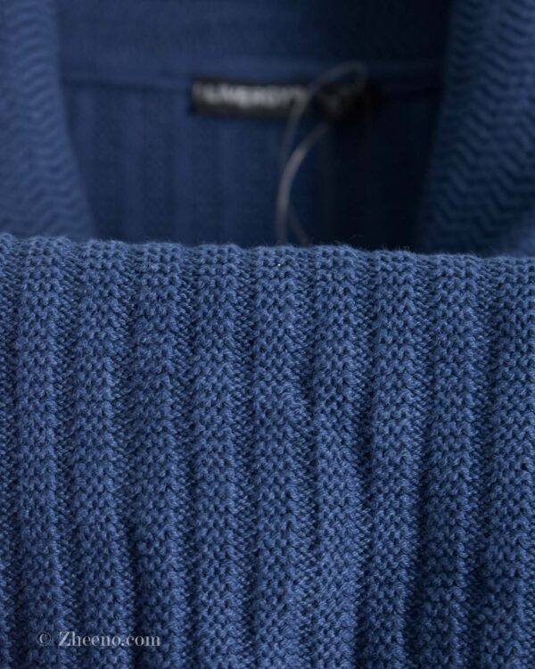 بافت یقه دار سرمه ای ساده Livergy