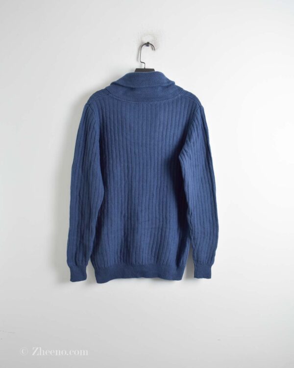 بافت یقه دار سرمه ای ساده Livergy