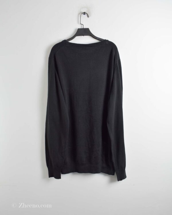 بافت یقه گرد مشکی ساده Livergy