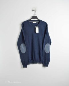 بافت یقه گرد سرمه ای ساده Nobel League