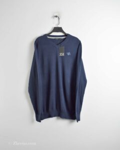 بافت یقه هفت سرمه ای ساده Livergy