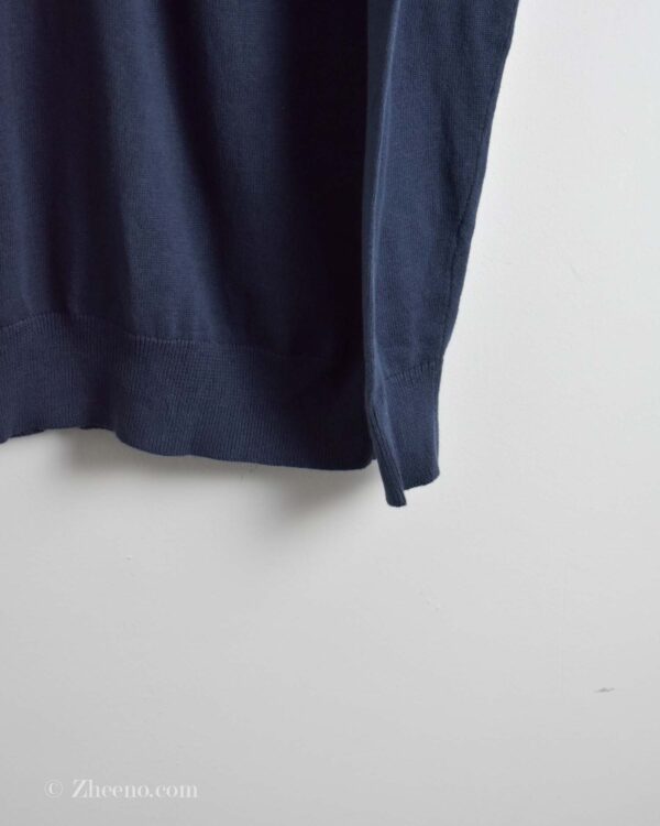 بافت یقه هفت سرمه ای ساده Livergy