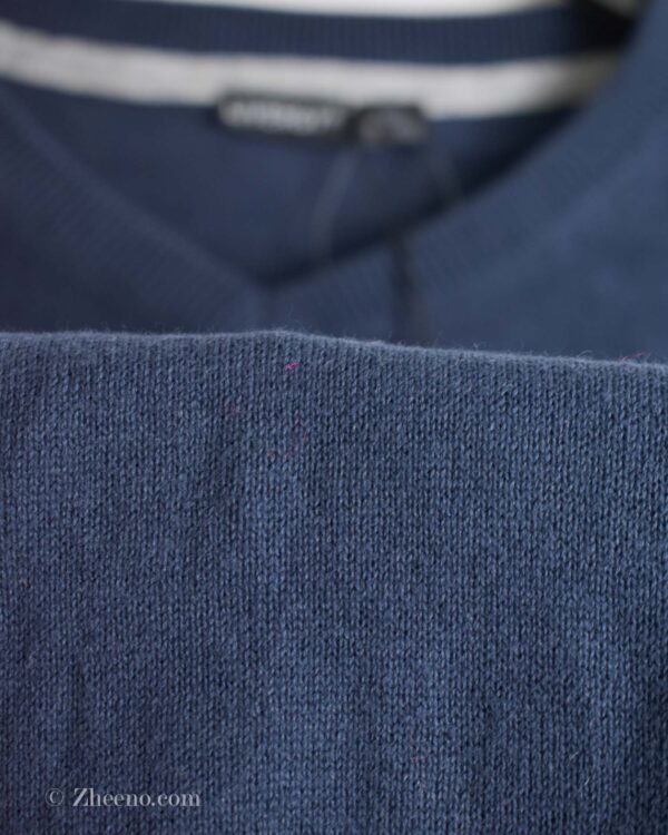 بافت یقه هفت سرمه ای ساده Livergy