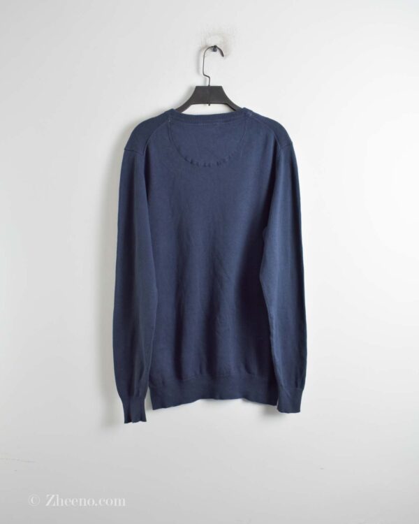 بافت یقه هفت سرمه ای ساده Livergy