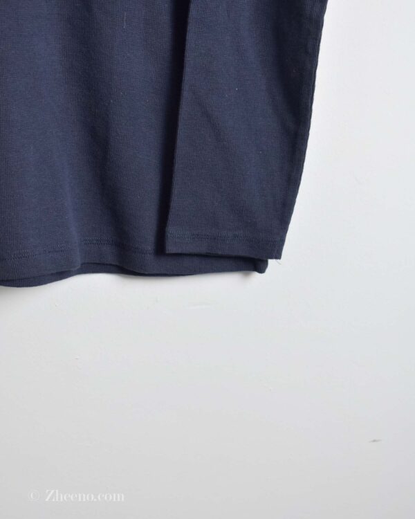 بافت یقه گرد سه دکمه سرمه ای تیره Livergy