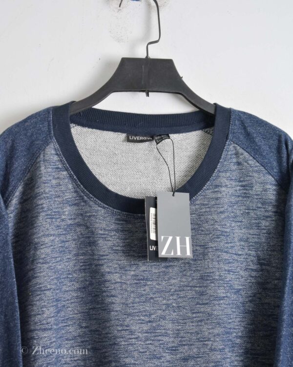 بافت نازک یقه گرد سرمه ای Livergy