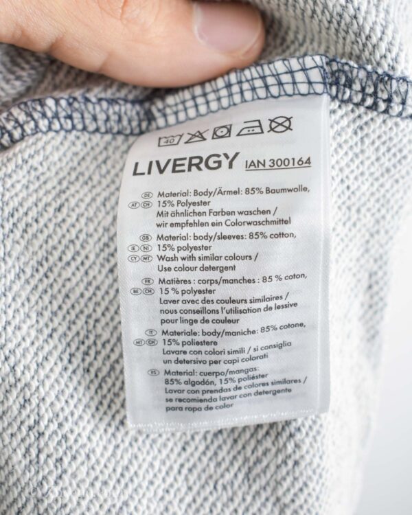 بافت نازک یقه گرد سرمه ای Livergy