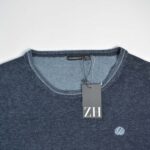 بافت نازک یقه گرد سرمه ای تیره Livergy