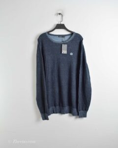 بافت نازک یقه گرد سرمه ای تیره Livergy