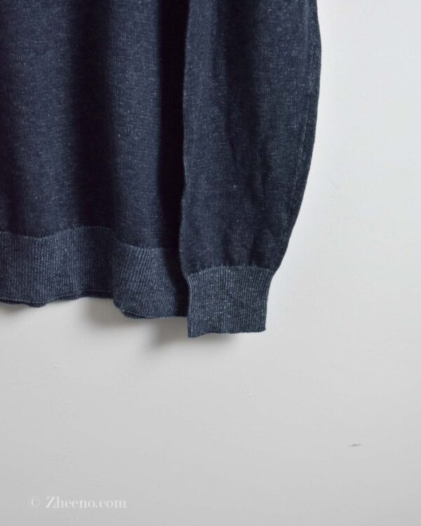 بافت نازک یقه گرد سرمه ای تیره Livergy