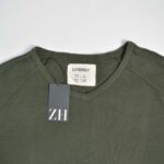 بافت نازک یقه هفت ساده سبز زیتونی