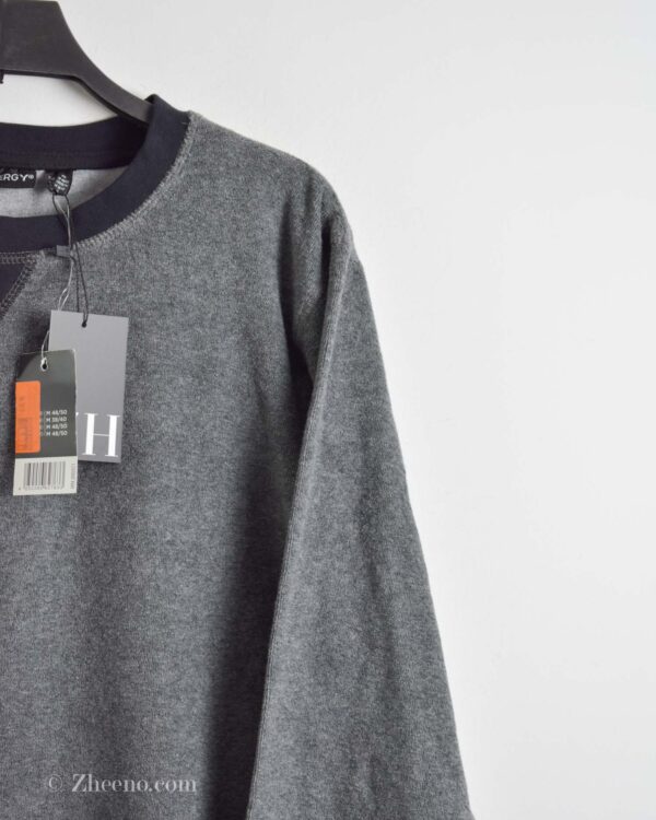 بافت نازک یقه گرد خاکستری Livergy