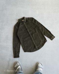 پیراهن کبریتی آستین بلند سبز زیتونی Primark