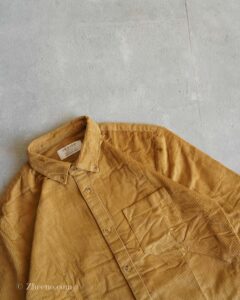 پیراهن کبریتی آستین بلند خردلی