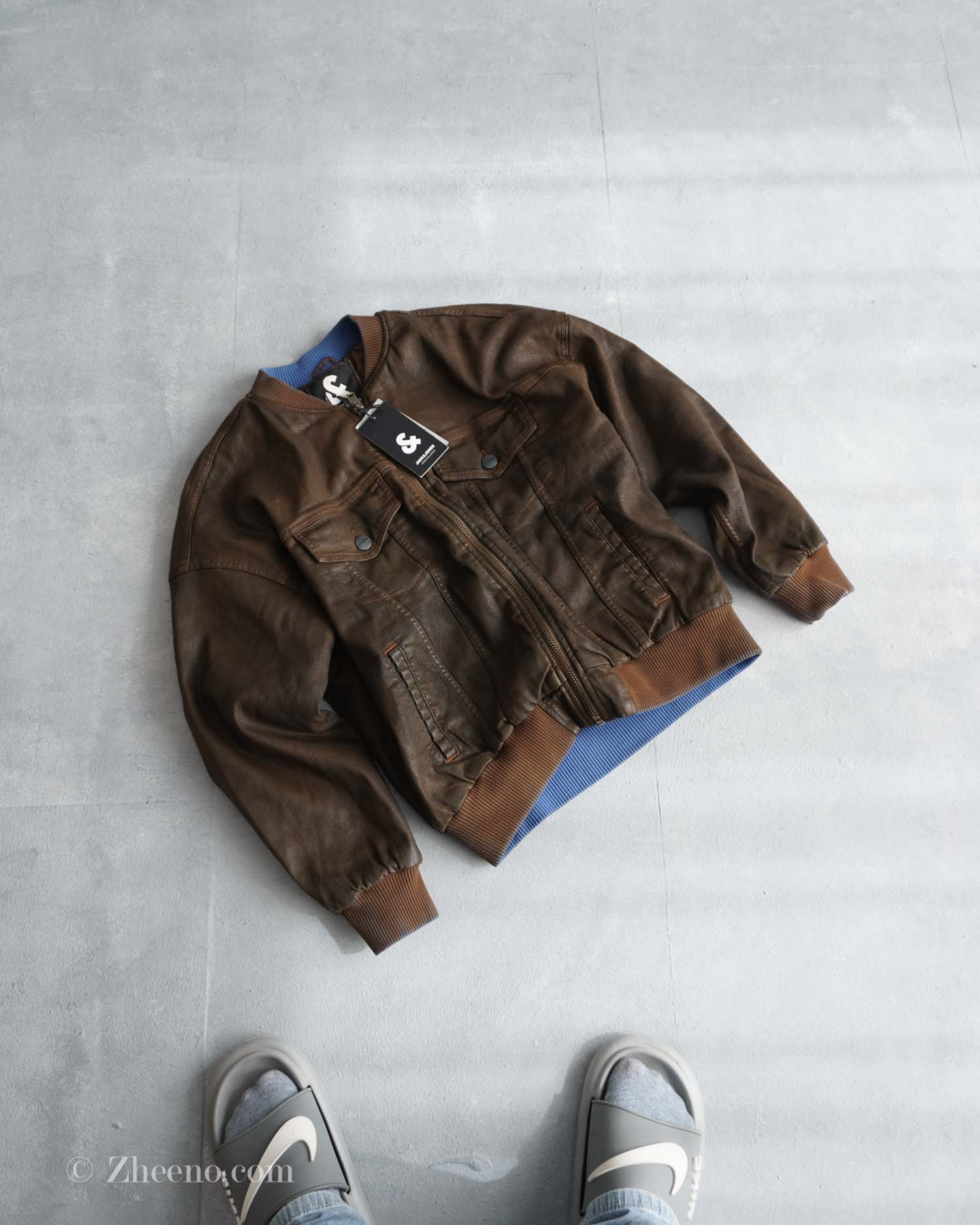 17599370904439210 بامبر جکت قهوه ای Jack&Jones