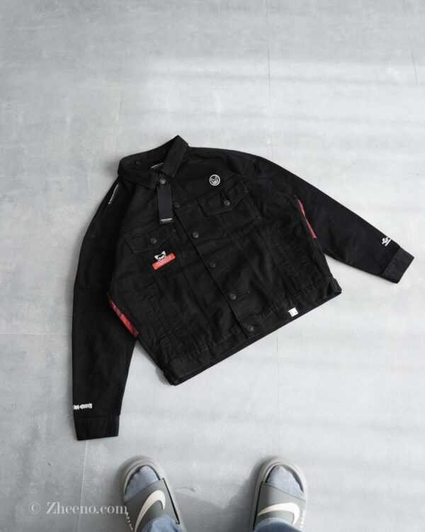 جکت جین مشکی طرح دار اسپرت Jack&Jones