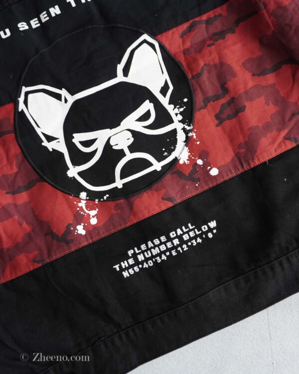 جکت جین مشکی طرح دار اسپرت Jack&Jones