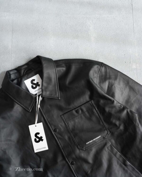 جکت چرم مشکی Jack&Jones