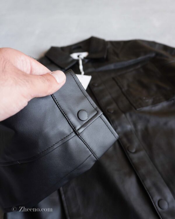 جکت چرم مشکی ساده Jack&Jones