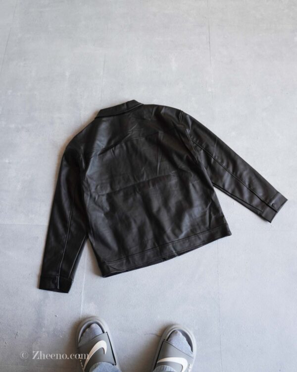 جکت چرم مشکی ساده Jack&Jones