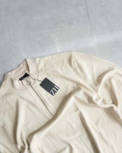 نیم زیپ کرمی asos